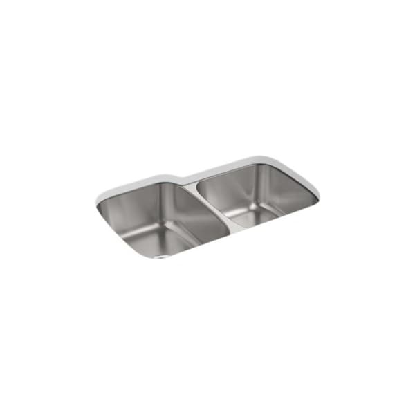 Under-Mount Large/Small Kitchen Sink, 31-3/4" X 20-3/4"/18" X 8-5/16"